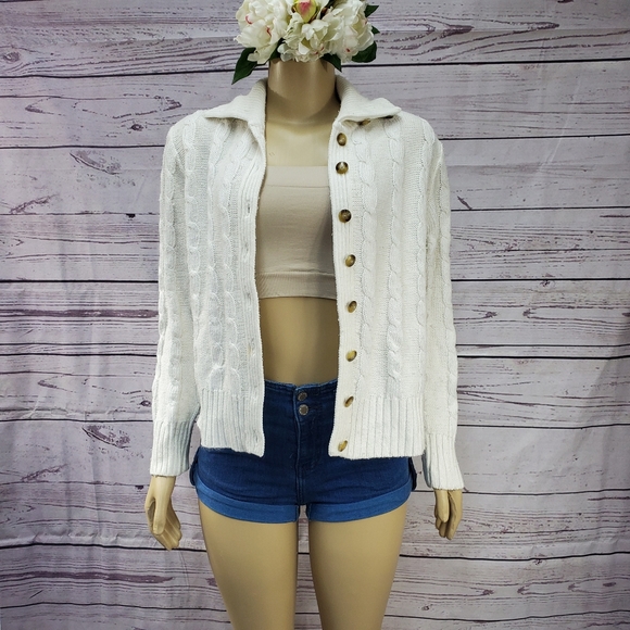 sag harbor petite large knit cardigan ( 5 for $20 ) - Picture 4 of 8